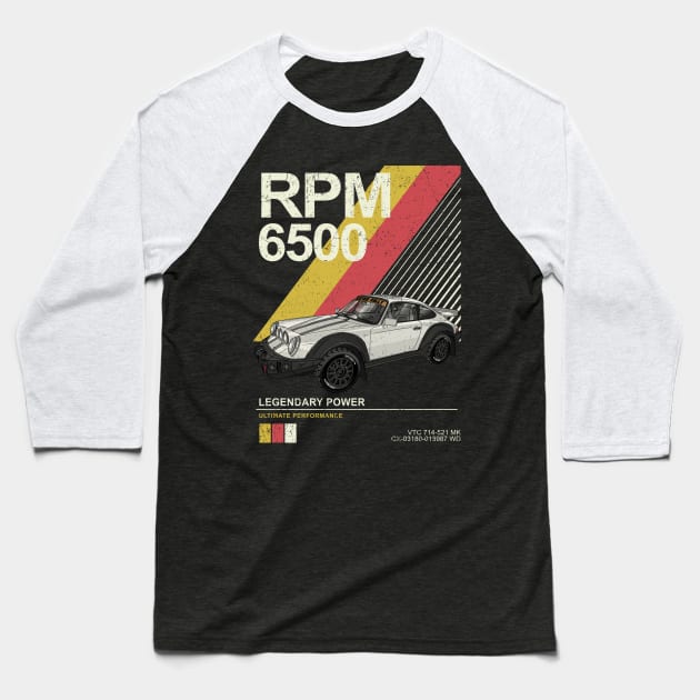 Porsche 911 Carrera Safari Rally Baseball T-Shirt by Guyvit